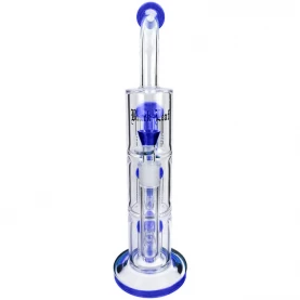 Bong sklo shroom cooler 8arm 39 cm blue - pohľad spredu