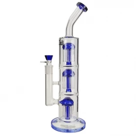 Bong sklo shroom cooler 8arm 39 cm blue - pohľad zboku