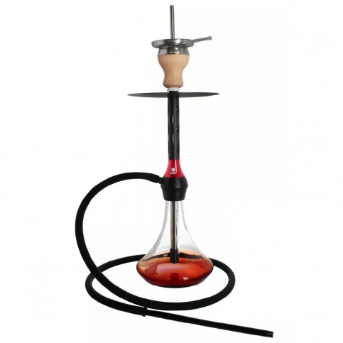 Vodná fajka KAYA shisha Caro - black red 56cm