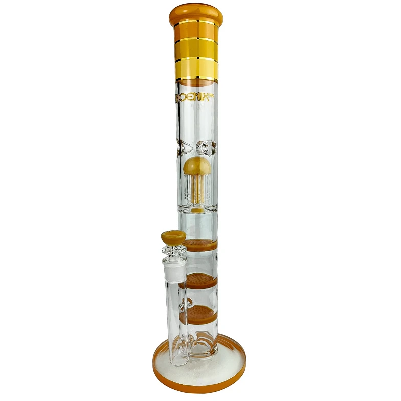 Bong Phoenix Triple Honeycomb 46cm - Oranžové