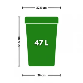 Aquavalve5 Autopot nádrž 47 L - rozmery