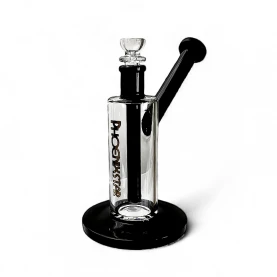 Sklenené bongo Phoenix Bubbler čiernej farby