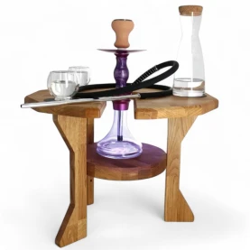 Premium Kaya Shisha Table - s vodnou fajkou a pohármi na stolíku