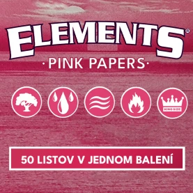 Papieriky Elements King Size Slim - Rúžové - infografika